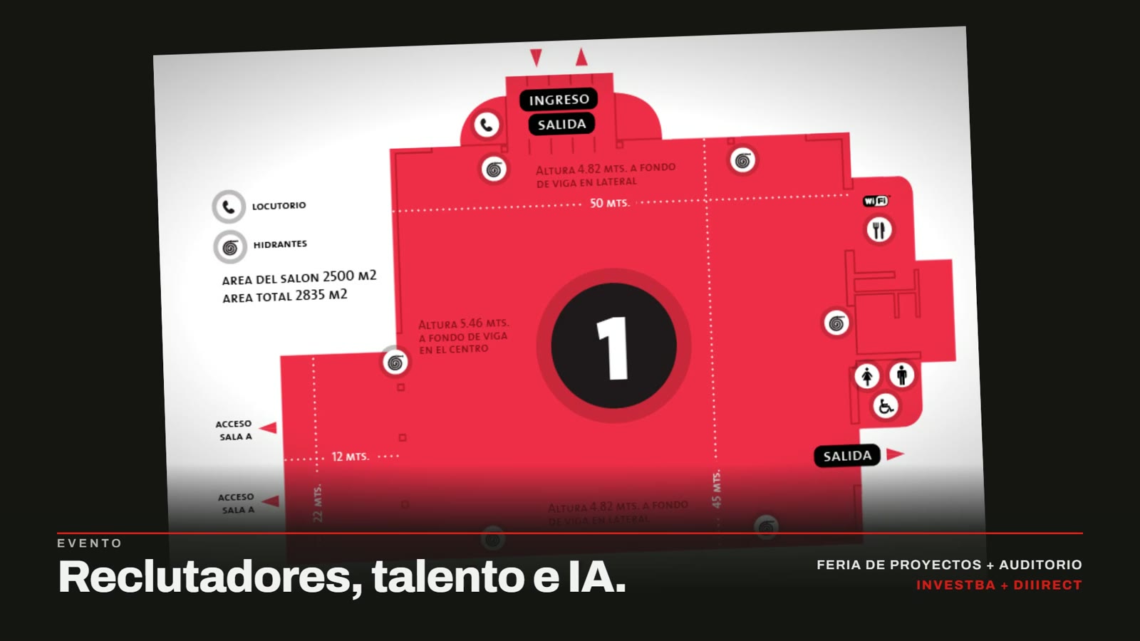 Plano 3D del Pabellón 1 de Costa Salguero.